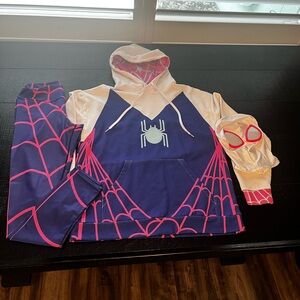 Women's Spider Web Hoodie - Blue and Pink